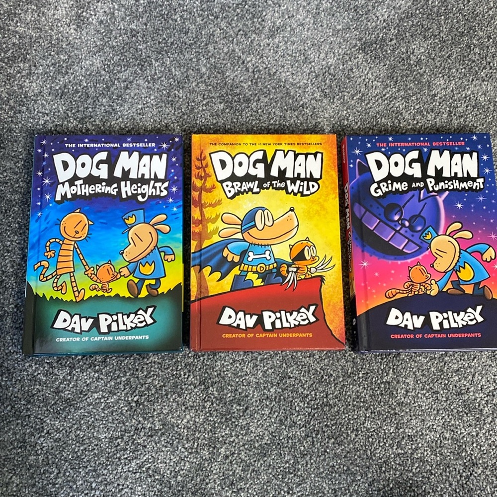 Set of 3 Dog Man Hardcover Books ~ Dave Pilkey